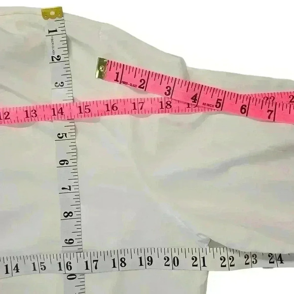 Vintage Classic Fashions Classic White Sheer Button Up Shirt Size 14 *Read* - Picture 7 of 16